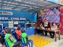 Korlantas Polri dan Ditlantas Polda Hadirkan Shelter Ojek Online di Bandar Lampung