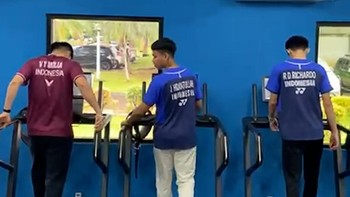 Atlet Badminton Jajal Alat Gym Baru di Pelatnas Cipayung