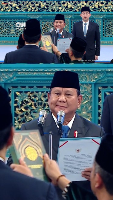 Momen Prabowo Lantik Anggota Dewan Energi Nasional di Istana Negara