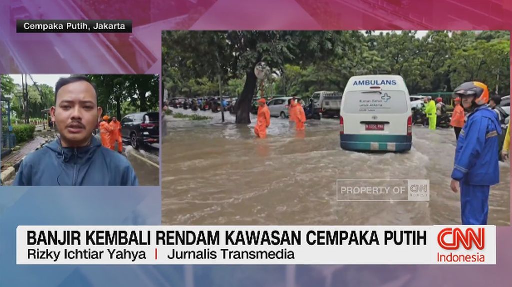 VIDEO: Banjir Kembali Rendam Kawasan Cempaka Putih