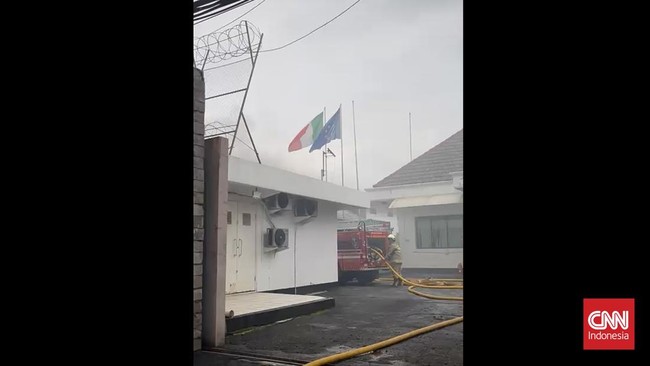 Gedung kedutaan Besar Italia di Jalan Pangeran Diponegoro No.45 15, RT.15/RW.5, Menteng, Kota Jakarta Pusat, Kamis (29/1) sore.