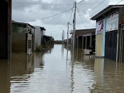 Kemarin Bak Lautan, Perumahan Green Lavender Bekasi Banjir Lagi Selutut