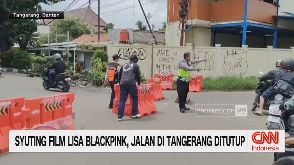 VIDEO: Syuting Film Lisa Blackpink, Jalan di Tangerang Ditutup