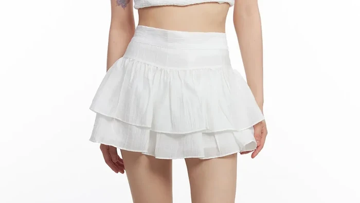 Tiered ruffle skirt