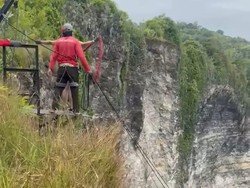 Wahana Bungee Jumping Nusa Penida Diduga Nekat Beroperasi, meski Sudah Ditutup