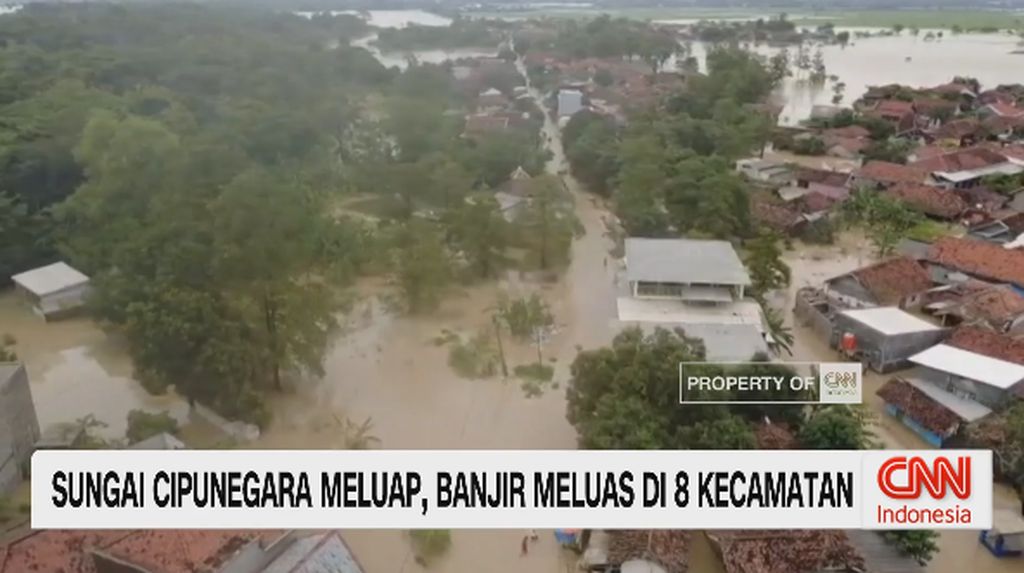 VIDEO: Sungai Cipunegara Meluap, Banjir Meluas di 8 Kecamatan