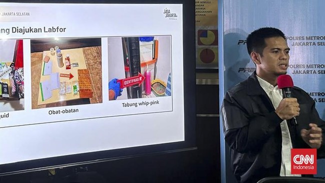 Polisi menyita barang bukti dari apartemen selebgram Lula Lahfah, termasuk bercak darah dan tabung whip pink. Tidak ada unsur pidana dalam kematiannya.