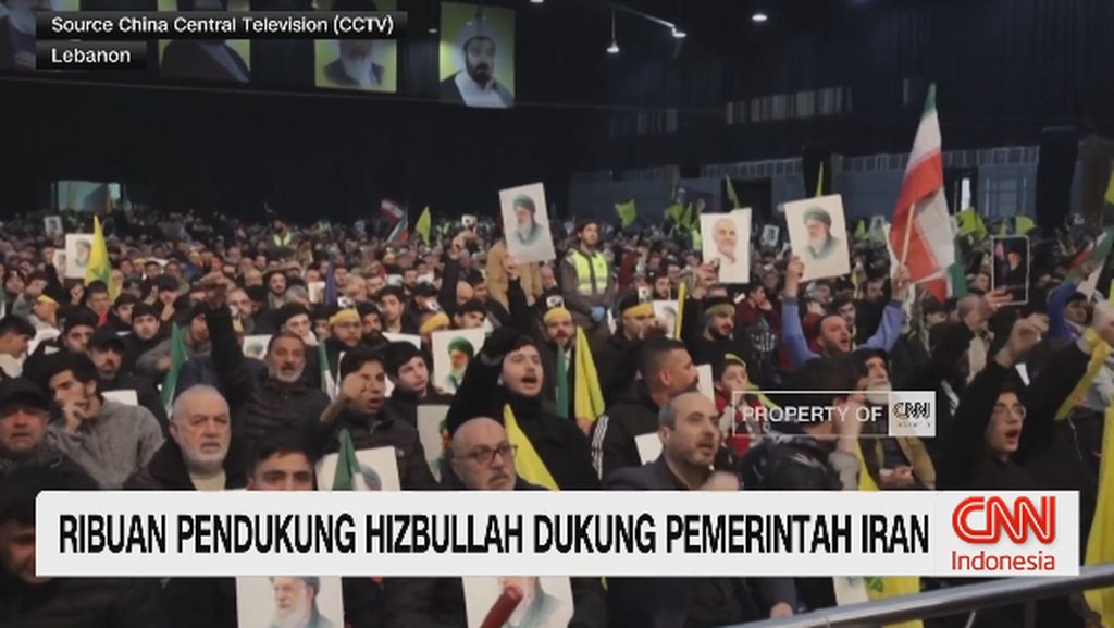 VIDEO: Ribuan Pendukung Hizbullah Dukung Pemerintah Iran