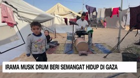 VIDEO: Lukisan Dan Musik Jadi Pelipur Lara Pengungsi Gaza