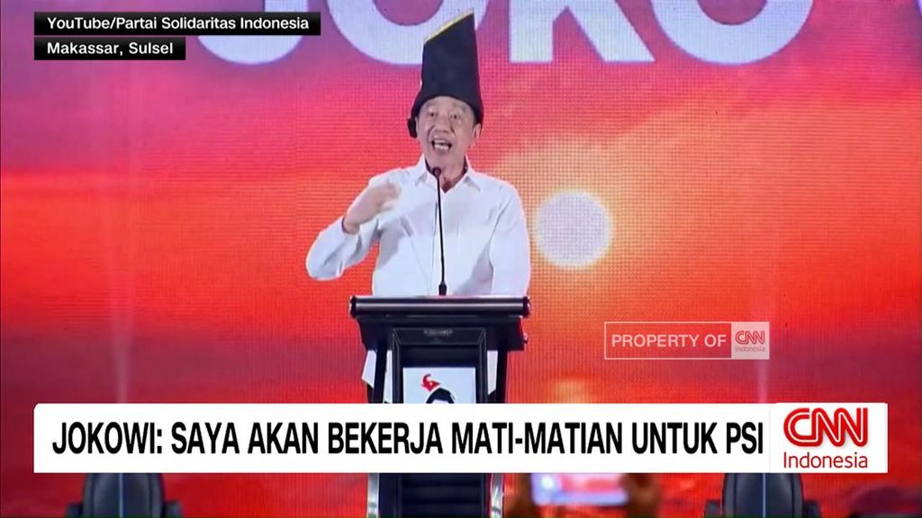 VIDEO: Jokowi: Saya Akan Bekerja Mati-Matian untuk PSI
