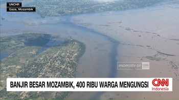 VIDEO: Banjir Besar Landa Mozambik, 400 Ribu Warga Mengungsi