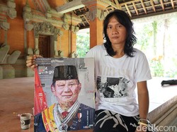 Lukisan Prabowo dari Potongan Majalah Karya Nyoman Antara, Ini Kisah di Baliknya