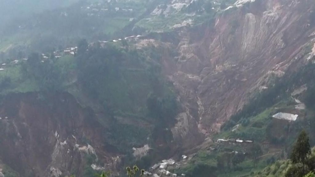 Penampakan Longsor Tambang Coltan di Kongo, 200 Orang Tewas