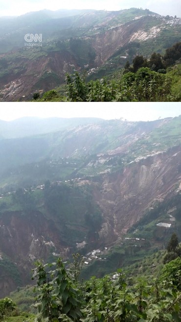 Penampakan Longsor Tambang Coltan di Kongo, 200 Orang Tewas