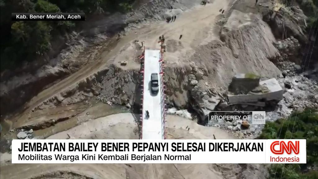 VIDEO: Jembatan Bailey Bener Pepanyi Selesai Dikerjakan