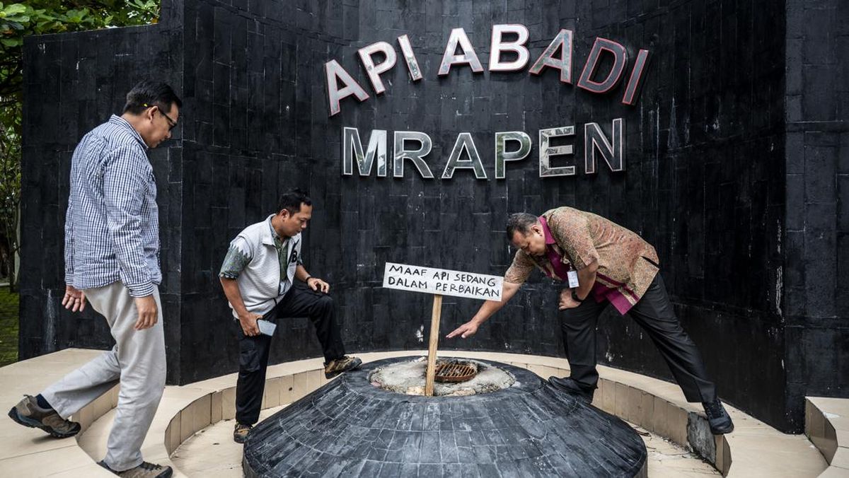 FOTO: Penampakan Api Abadi Mrapen Grobogan Padam