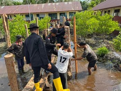 Selamat Tinggal Buaya, Jembatan Presisi Sekolah di Meranti Segera Rampung