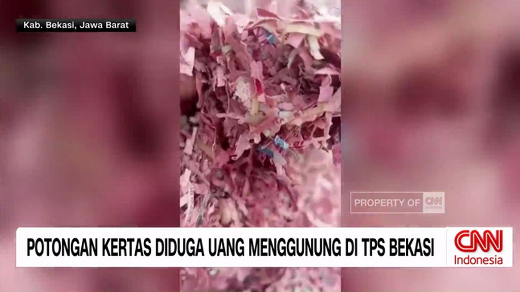 VIDEO: Geger Penemuan Diduga Potongan Uang Menggunung di TPS Bekasi
