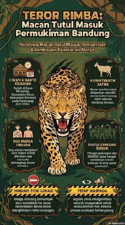 Terkaman Macan Tutul Lukai 2 Warga di Bandung