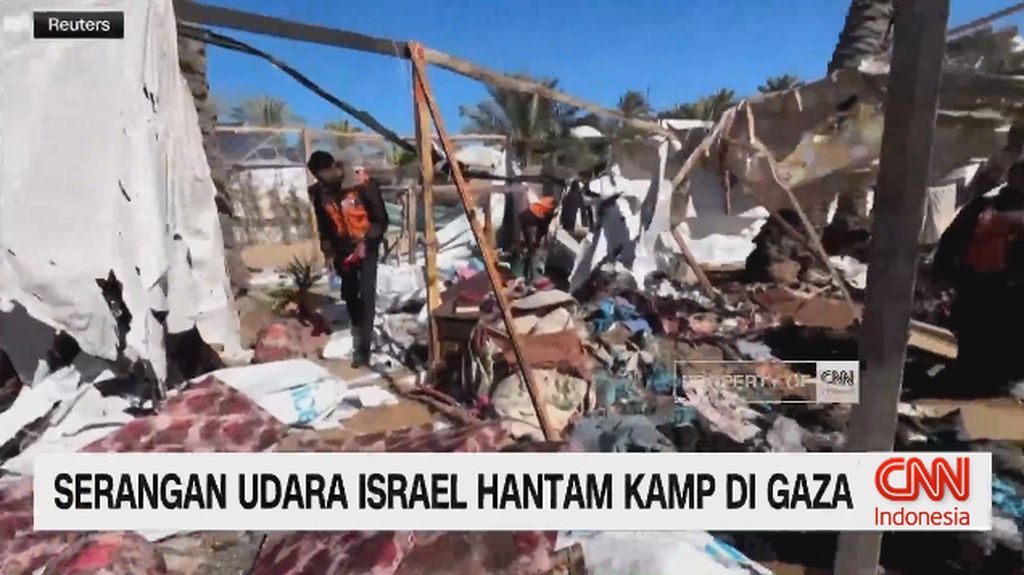VIDEO: Serangan Udara Israel Hantam Kamp di Gaza