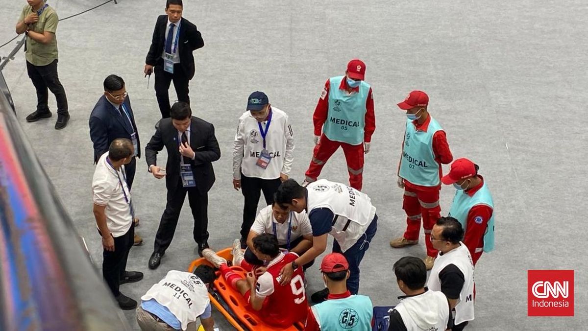 Momen Rio Pangestu Berdarah-darah Usai Disikut Kapten Jepang