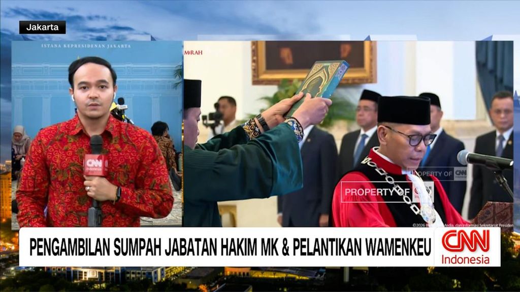 VIDEO: Pengambilan Sumpah Jabatan Hakim MK dan Pelantikan Wamenkeu