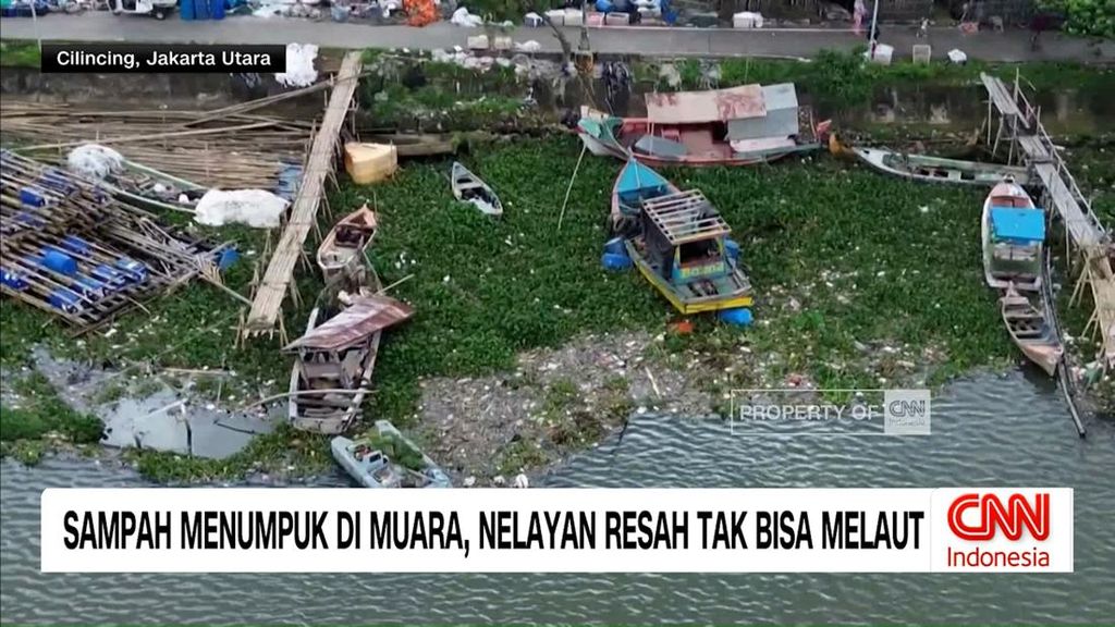 VIDEO: Sampah Menumpuk di Muara, Nelayan Resah Tak Bisa Melaut