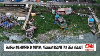 VIDEO: Sampah Menumpuk di Muara, Nelayan Resah Tak Bisa Melaut