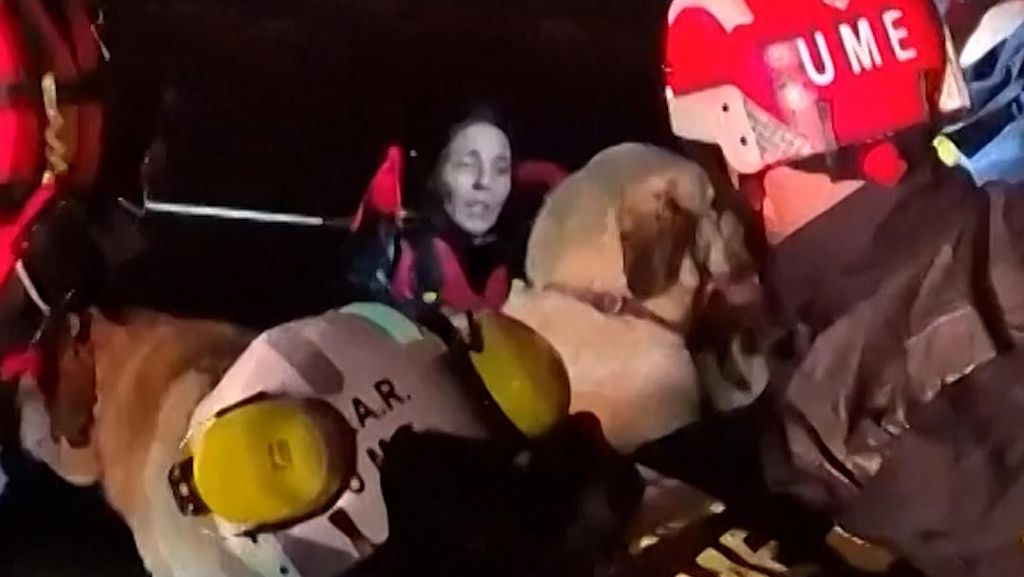 Momen Evakuasi Warga dan Hewan Terjebak Banjir Badai Leo di Spanyol