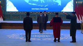 Momen Prabowo Lantik Wamenkeu Juda Agung