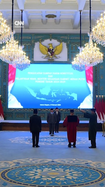 Momen Prabowo Lantik Wamenkeu Juda Agung