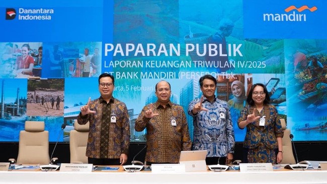 Bank Mandiri catat kinerja solid sepanjang 2025 ditopang oleh pertumbuhan kredit dan digitalisasi, mendukung UMKM dan keberlanjutan.