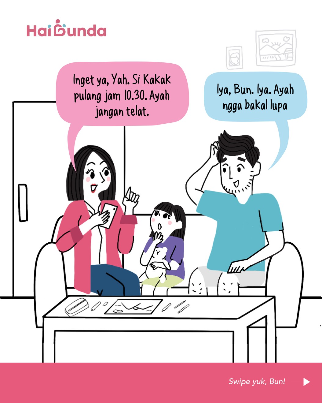 Ayah jemput Kakak di sekolah