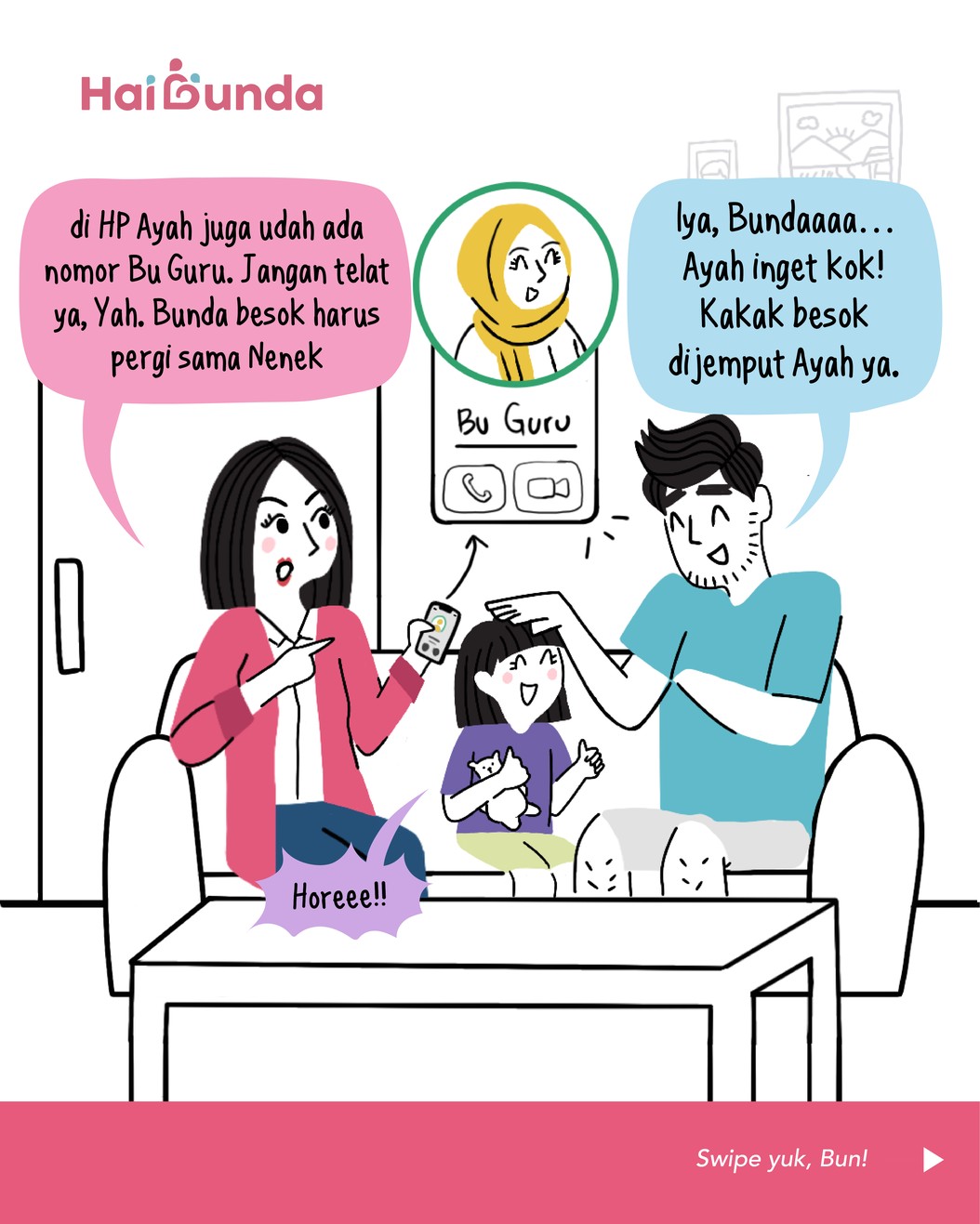 Ayah jemput Kakak di sekolah