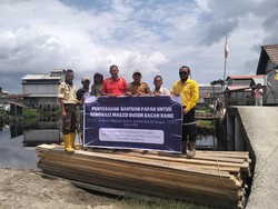 Bumi Andalas Permai Bantu Renovasi Masjid di Bagan Rame OKI