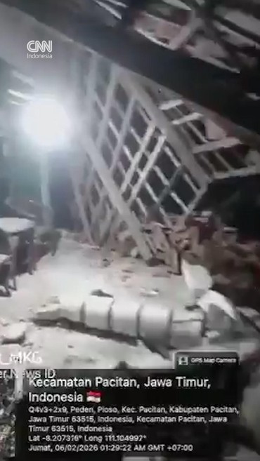 Penampakan Kerusakan Akibat Gempa Pacitan