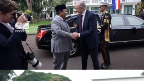 Momen PM Australia Tiba di Istana Kepresidenan Disambut Prabowo