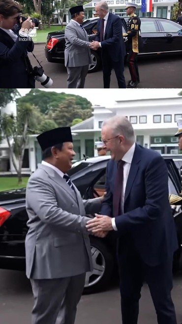 Momen PM Australia Tiba di Istana Kepresidenan Disambut Prabowo