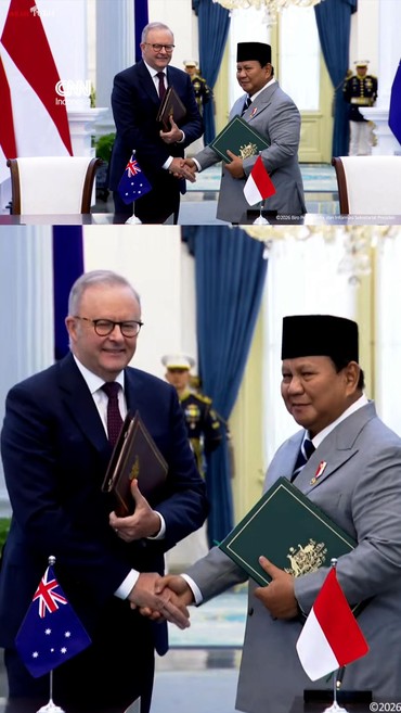 Momen Prabowo dan Albanese Teken Traktat Keamanan Bersama RI-Australia