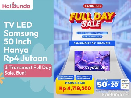 TV LED Samsung 50 Inch Hanya Rp4 Jutaan di Transmart Full Day Sale, Bun!