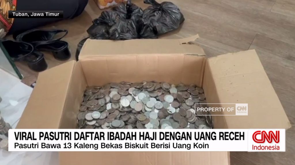 VIDEO: Viral Pasutri Daftar Ibadah Haji dengan Uang Receh