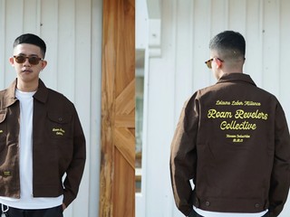 Hanoon Industries Brown Jacket Vintage Fuelo Script, Jacket Andalan untuk Gaya Harian Lebih Berkarakter yang Wajib Kamu Punya!