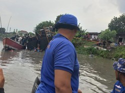 Perahu Angkut Sound Horeg untuk Nyadran Tenggelam di Sidoarjo