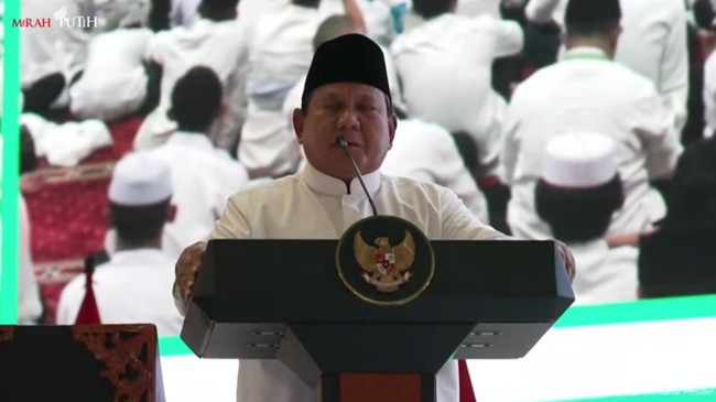 Presiden Prabowo mengutip ayat Al-Qur'an saat berpidato membahas kebangsaan di acara pengukuhan pengurus Majelis Ulama Indonesia (MUI) periode 2025-2030.