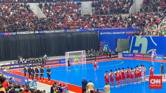 Timnas Futsal Indonesia kalah dari Iran pada laga final AFC Futsal 2026 di Indonesia Arena, Jakarta, Sabtu (7/2).