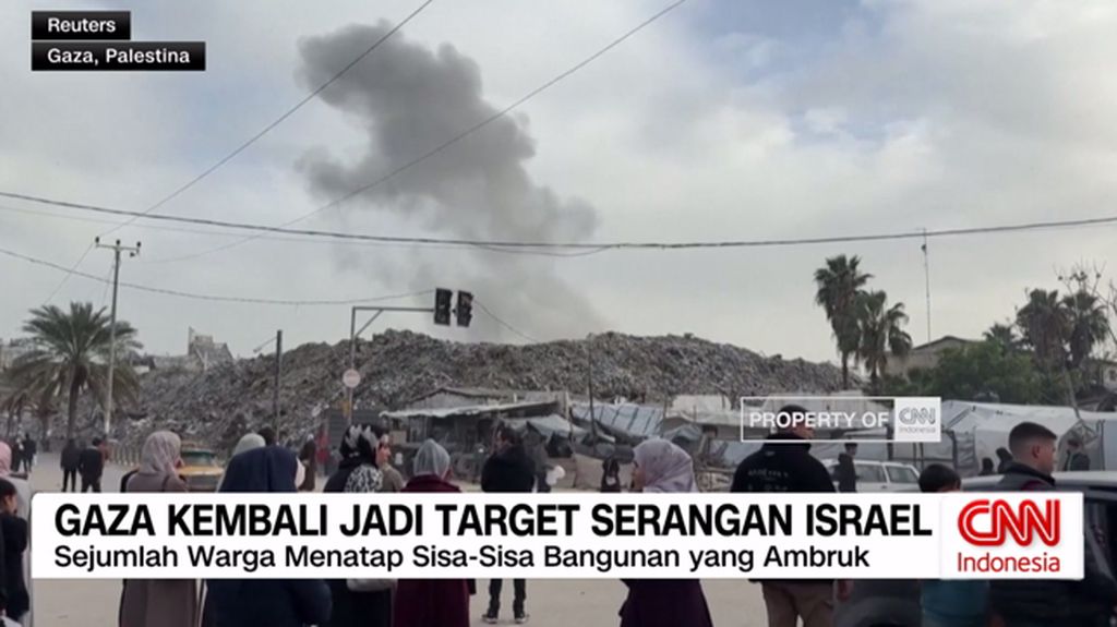 VIDEO: Serangan Udara Israel Hantam Gaza, Gedung Rata Dengan Tanah