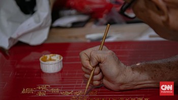 FOTO: Sang Seniman Kaligrafi China di Glodok