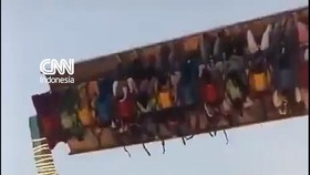 Detik-detik Horor Wahana 'Tornado' Taman Bermain di India Ambruk 