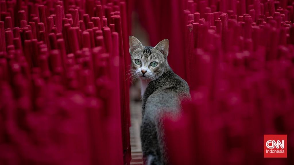 FOTO: Meraup Cuan Bisnis Hio Jelang Perayaan Imlek
