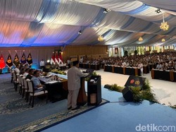 Prabowo Beri Taklimat di Depan Para Pimpinan TNI-Polri